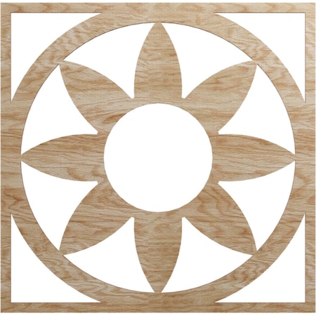 Ekena Millwork Blume Wood Fretwork Pierced Ceiling Medallion, Red Oak, 26"OD x 9"ID x 3/8"T CMWP26X26X0375BLRO
